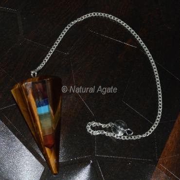 Tiger Eye Pendulums with Chakra Point