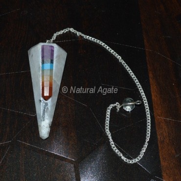 Rainbow Moonstone Pendulums with Chakra Point