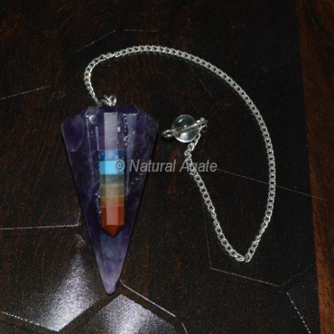 Amethyst Pendulums with Chakra point