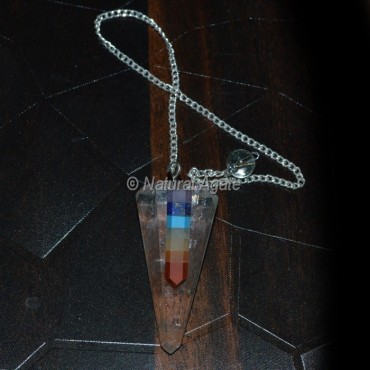 Crystal Quartz Pendulums with Chakra Bullet