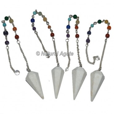 Scolosite 6 Faceted Chakra Pendulum