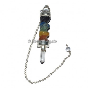 7 Chakra Bonded Spiral Chakra Pendulum