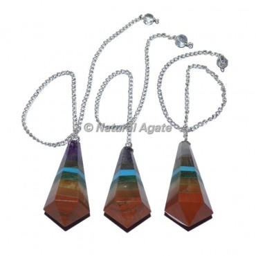 Agate 7 Chakra Pendulums