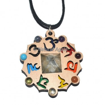 Seven Chakra Pendants With Crystal Pyramid