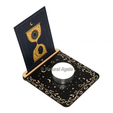 Moon With Star Design Tarot Card Holder