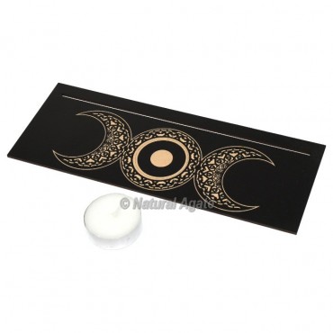 Tarot Card Holder With Tripple Moon Symbol