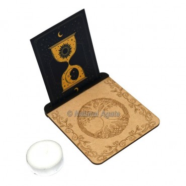 Engraved Tree of Life Tarot Card Holder