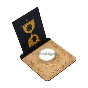 Hour Glass Engraved Tarot Card Holder