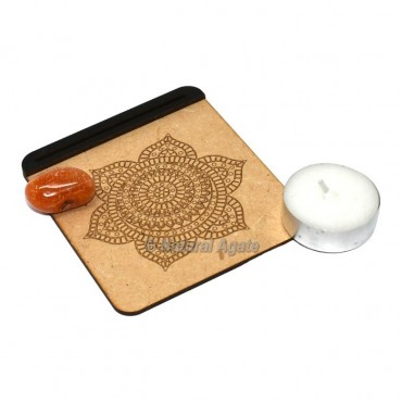 Heart Chakra Tarot Card Holder Wooden