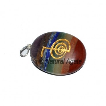 Choko Reiki Bonded Chakra Oval Pendants