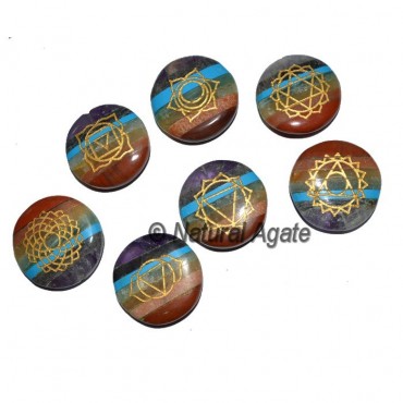 Engraved Bonded Chakra Disc Set