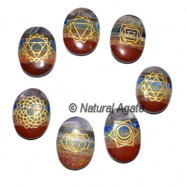 Engraved Bonded Chakra Oval Set