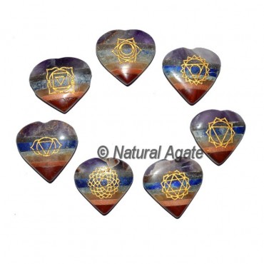 Engraved Bonded Chakra Heart Set