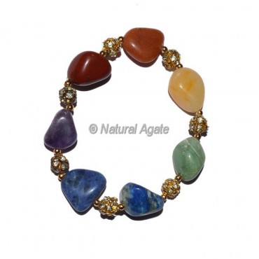 7 Chakra Tumbled Yoga Bracelet