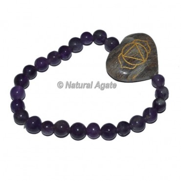 Brow Chakra Symbol Engraved Oval Bracelets