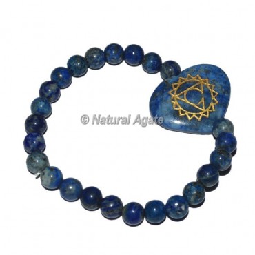 Throat Chakra Symbol Engraved Oval Bracelets