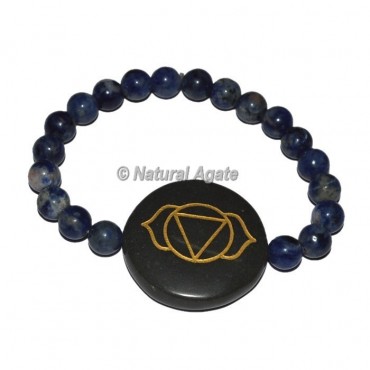 Brow Chakra Symbol Engraved Round Bracelets