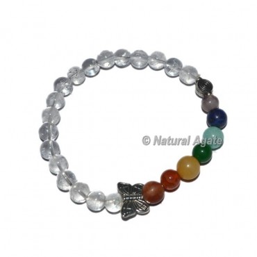 Crystal Quartz Stone Seven Chakra Bracelets