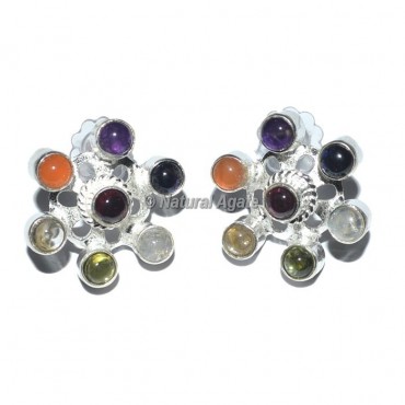 Round Seven Chakra Earrings