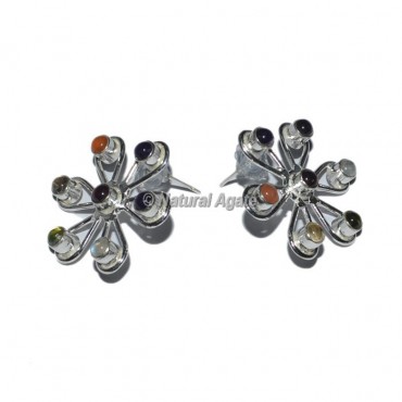 Flower Of Life Seven Chakra Earrings
