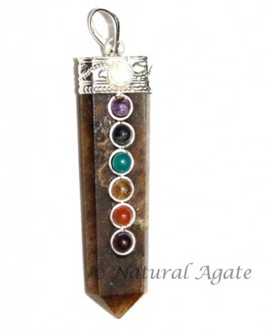 Tiger Eye Chakra Pendants