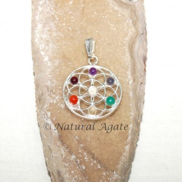 Flower of Life Chakra pendants