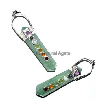 Green Aventruine Duble Terminated Chakra Pendant