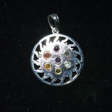 Sun Seven Chakra Pendant