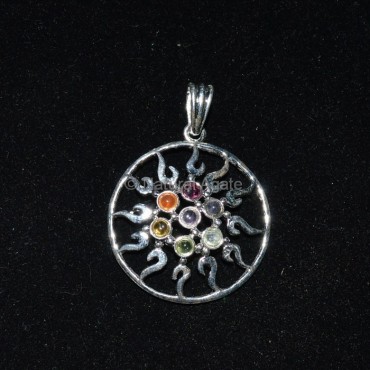 Mandala Seven Chakra Pendant