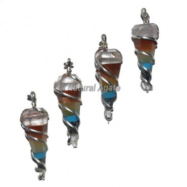 7 Chakra Pendulum Metal Pendants