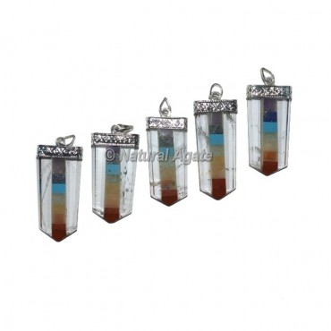 Bonded Seven Chakra Metal Pendants