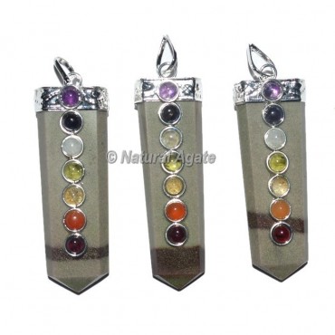 Narmada Agate Chakra Pendants