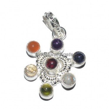 Heart 7 Chakra Metal Pendants