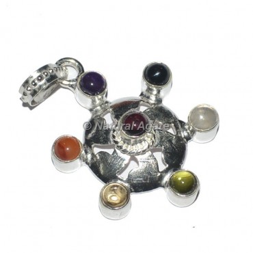 Round 7 Chakra Metal Pendants