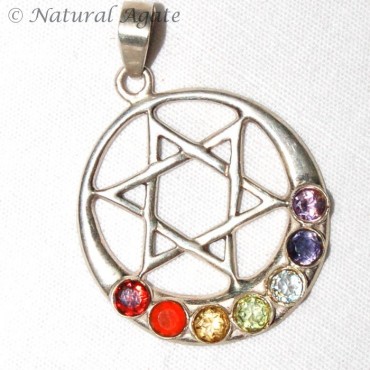 Chakra Silver Star Pendants