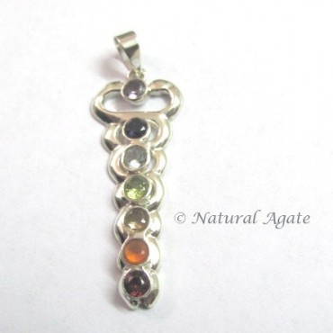 Chakra Pendants With Faceted