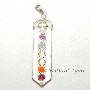 Crystal Quartz Vogel Chakra Pendant