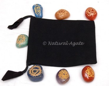 Chakra Engraved Tumbled Sets