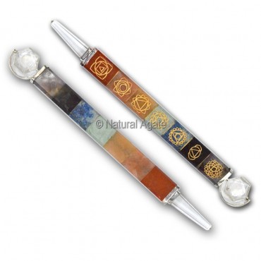 Chakra Bonded Healing Wands with Chakra Symbol