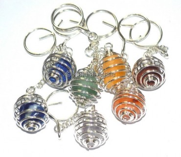 Chakra Tumbled Keyring Set