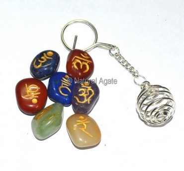 Chakra Sanskrit Keychain Set