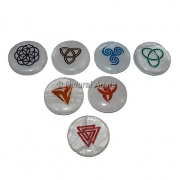 Crystal Quartz Celtic Colorful Chakra Sets