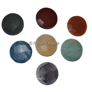 Faceted Seven Chakra Disc Chakra Sets