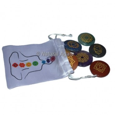 Seven Chakra Disc Set With Buddha Pouch