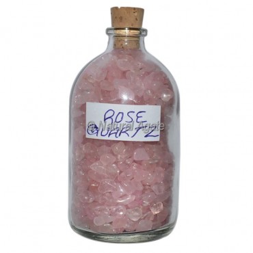 Rose Quartz Meditation Big Bottle Chips