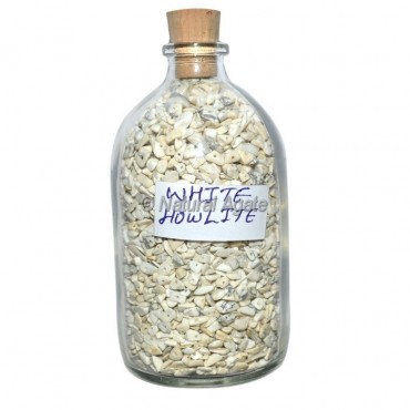 White Howlite Meditation Big Bottle Chips