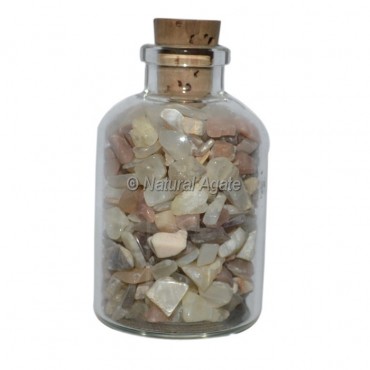 Moon Stone Meditation Small Bottle Chips