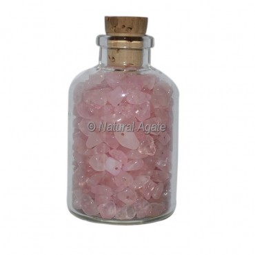 Rose Quartz Meditation Small Bottle Chips