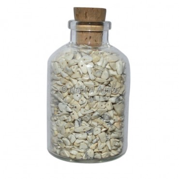 White Howlite Meditation Small Bottle Chips