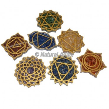 Seven Chakra Orgone Coaster Set